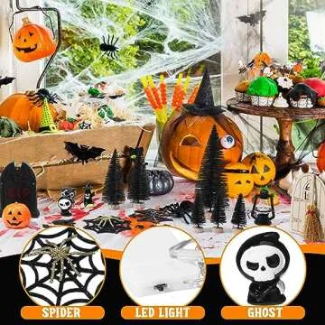 Libima Halloween Village Scene Miniatures – Spooky 30 Pcs Set