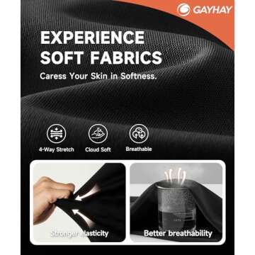 GAYHAY 3 Pack Leggings for Women - High Waisted Tummy Control Workout Yoga Pants Gym Running Activewear Compression Black Leggings