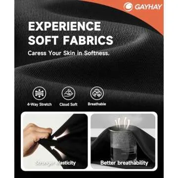 GAYHAY 3 Pack Leggings for Women - High Waisted Tummy Control Workout Yoga Pants Gym Running Activewear Compression Black Leggings