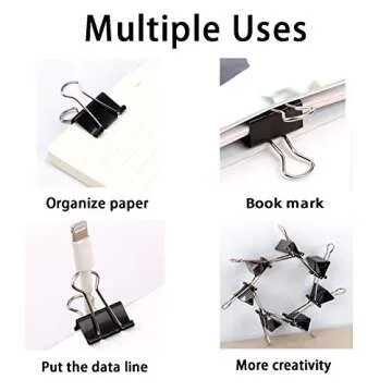 Binder Clips Assorted Sizes 200 Count for Home and Office