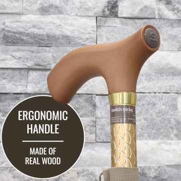 Adjustable Folding Cane Lightweight Stylish Sturdy Support