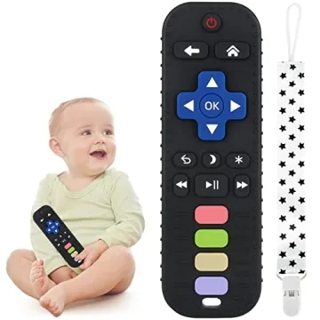 Chuya Baby Teether Toy Chew Toy for Babies 3-24 Months TV Remote Control Shape Teething Relief Baby ...