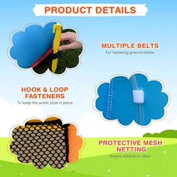 Costzon Inflatable Water Slide, Giant Bouncy Waterslide Park for Kids Backyard Outdoor Fun w/ 950w Blower, Climbing, Splash Pool, 2-pcs, Blow up Water Slides Inflatables for Kids and Adults Party Gift