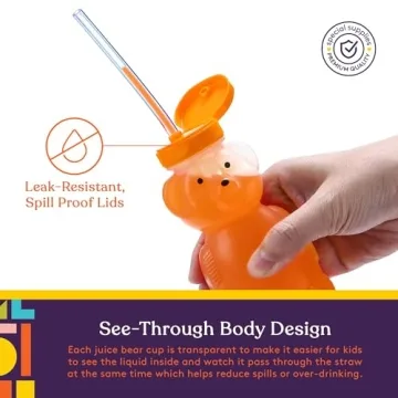 Honey Bear Straw Cup for Toddlers - Spill Proof & Cute Design