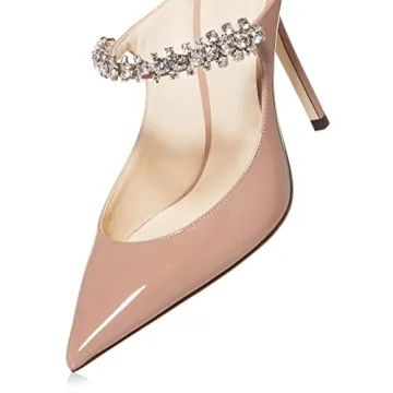 MIRAAZZURRA Women’s Rhinestone Heeled Mules Slip On