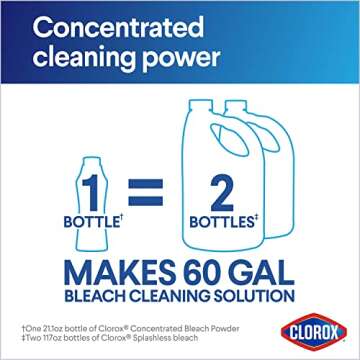 CLOROX Concentrated Bleach Powder for Easy Stain Removal and Laundry
