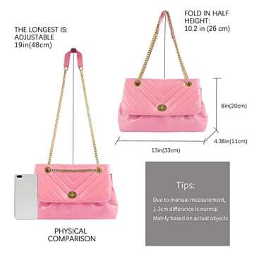 Stylish Quilted Crossbody Bag with Gold Hardware