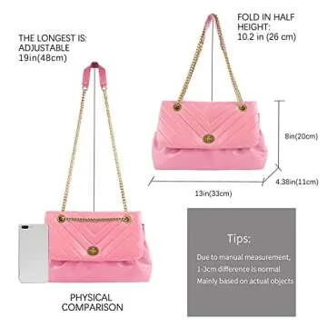 Stylish Quilted Crossbody Bag with Gold Hardware