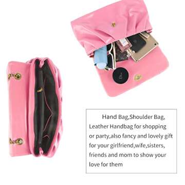 Stylish Quilted Crossbody Bag with Gold Hardware