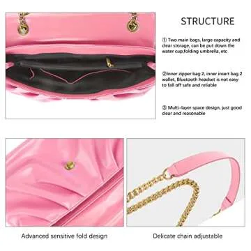 Stylish Quilted Crossbody Bag with Gold Hardware