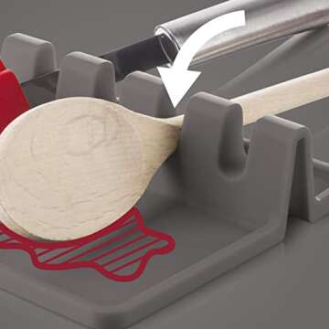 Vacu Vin Utensil Rest - Heat Resistant and Dishwasher Safe Cooking Accessories for Various Kitchen Tools - Organize Your Countertop with this Innovative Kitchen Gadget