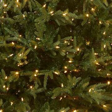 National Tree Company Pre-Lit 'Feel Real' Artificial Full Christmas Tree, Green, Frasier Grande, Dua...