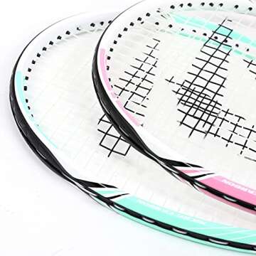 Teloon Tennis Rackets for Adults 2 pcs Recreational -27 inch Tennis Racquet for Men and Women College Students Beginner Tennis Racket.… (BLADE-V9-V10)