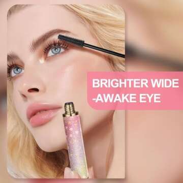 4D Silk Fiber black waterproof mascara Natural Lengthening Thickening lash Mascara no Clumping Smudge-proof Mascara Lasting All Day 0.35 Fl Oz