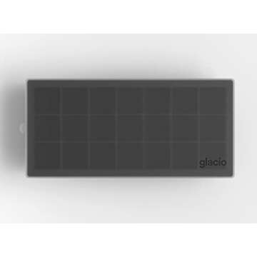 Glacio Small Ice Cube Silicone Trays with Lids - BPA-Free, Flexible Ice Molds for Cocktails and Beverages - Set of 2