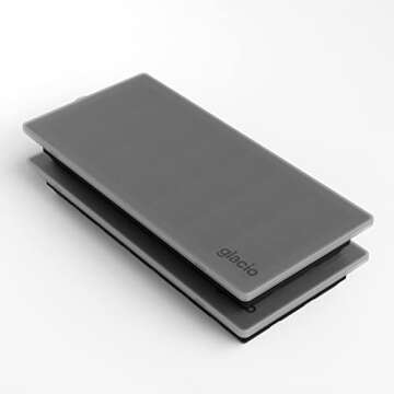 Glacio Small Ice Cube Silicone Trays with Lids - BPA-Free, Flexible Ice Molds for Cocktails and Beverages - Set of 2