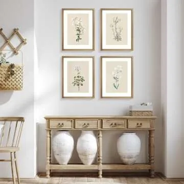 Stylish LITIVY Set of 4 Boho Botanical Wall Art