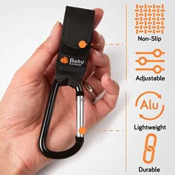 Baby Uma Stroller Hooks: Durable Clips for Parents About Town