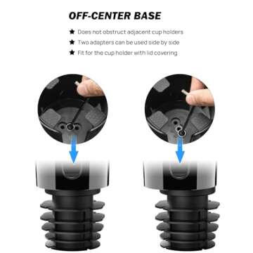 JoyTutus Car Cup Holder Expander, Automotive Cup Attachable Tray with 360° Rotation,Large Cup Holder Adapt Most Regular Cups with 18-40 oz, fit in 2.75-3.25 inch Car Holder