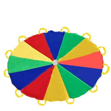 Sonyabecca 12ft Parachute with Handles for Kids Fun