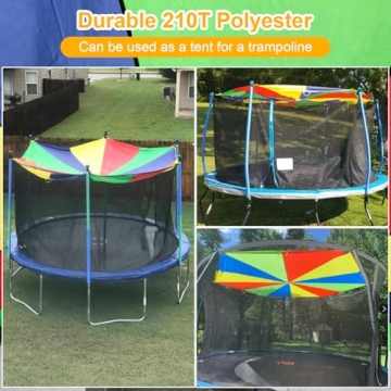 Sonyabecca 12ft Parachute with Handles for Kids Fun