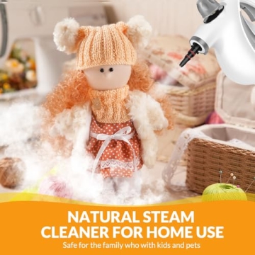 Efficient Handheld Steam Cleaner with 12 Accessories for Home