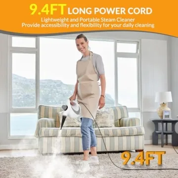 Efficient Handheld Steam Cleaner with 12 Accessories for Home