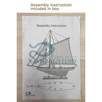 SAILINGSTORY Wooden Sailboat Decor - Elegant Nautical Model