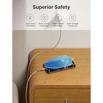 JSAUX USB-C Cable 3.1A Fast Charging, 3-Pack (10ft+6.6ft+3.3ft) USB A to Type C Charge Cord Compatible with Samsung Galaxy S24 S22 S20 Note 20, iPhone 16/16e/16 Pro/16 Pro Max/15, USB C Charger(Pink)