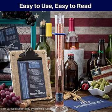 Brewing Hydrometer Kit: USA-Made Beer & Wine Tester