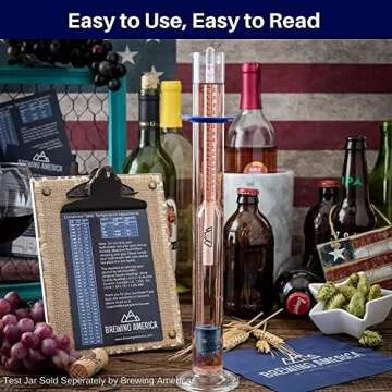 Brewing Hydrometer Kit: USA-Made Beer & Wine Tester