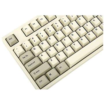 Leopold FC750R PD 87keys High-end Mechanical Keyboard MX Cherry Switch 1.5mm PBT (White, Red Switch)