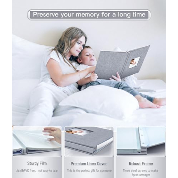 Popotop Self Adhesive Photo Album for 4x6 Pictures