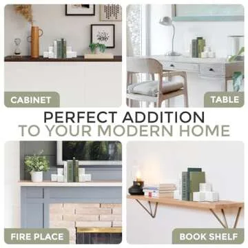 Stylish Marble Pattern Ceramic Bookends for Elegant Home Decor