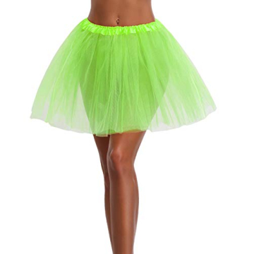 Elegant Green 3-Layer Tulle Tutu Skirt for Women and Teens