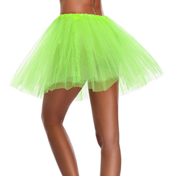 Green 3-Layer Tulle Tutu Skirt for Women and Teens