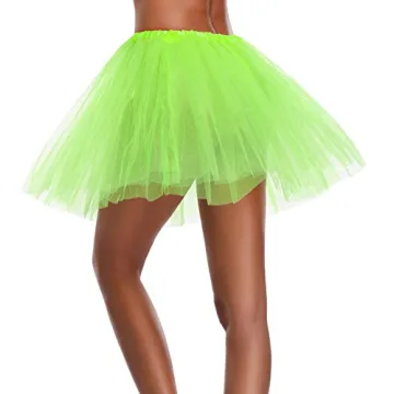 Green 3-Layer Tulle Tutu Skirt for Women and Teens