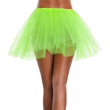 Green 3-Layer Tulle Tutu Skirt for Women and Teens