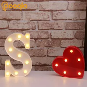 Pooqla LED Marquee Letter Lights Sign for Home Decoration