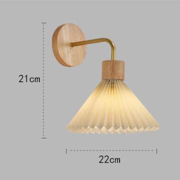 Jadssox Pleated Fabric Wall Sconce for Modern Lighting