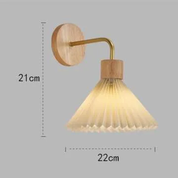 Jadssox Pleated Fabric Wall Sconce for Modern Lighting