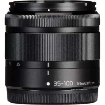 PANASONIC LUMIX G VARIO LENS, 35-100MM, F4.0-5.6 ASPH., MIRRORLESS MICRO FOUR THIRDS, MEGA OPTICAL I.S., H-FS35100K (USA BLACK)