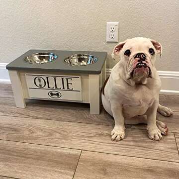 Personalized Elevated Dog Bowl Stand - Stylish & Durable