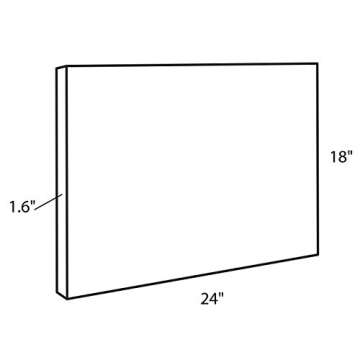 Kate and Laurel x Bomobob Collaboration Snow Day Framed Canvas Wall Art, 18x24 White, Decorative Holiday Art for Wall