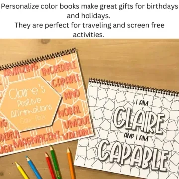 Personalized Kids Coloring Book with Custom Name