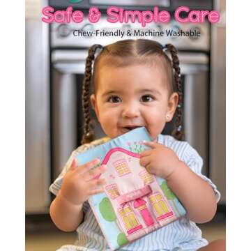 LeyaDoll Interactive Sensory Soft Cloth Book for Toddlers