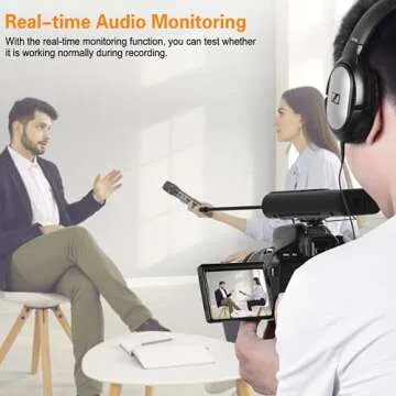 Comica CVM-WM100 H UHF 48-Channel Professional Wireless Handhled Microphone System for Canon Nikon Sony Panasonic Fuji DSLR Camera, XLR Camcorder, Smartphone, Perfect for Video Recording/Interview