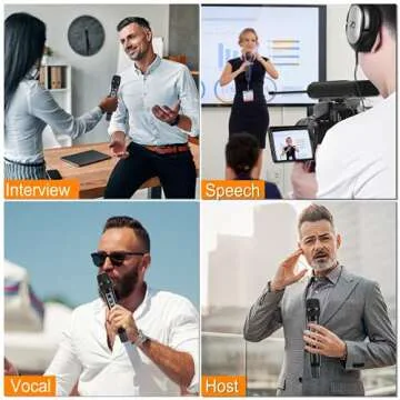 Comica CVM-WM100 H UHF 48-Channel Professional Wireless Handhled Microphone System for Canon Nikon Sony Panasonic Fuji DSLR Camera, XLR Camcorder, Smartphone, Perfect for Video Recording/Interview