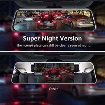 10'' Mirror Dash Cam Full Touch Screen 1080P Night Vision