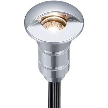 FVTLED 10pcs Low Voltage LED Step Lights Kit Half Moon Aluminum Outdoor Wood Deck Lighting Yard Garden Patio Stair LED Light Decoration Lamps, Warm White